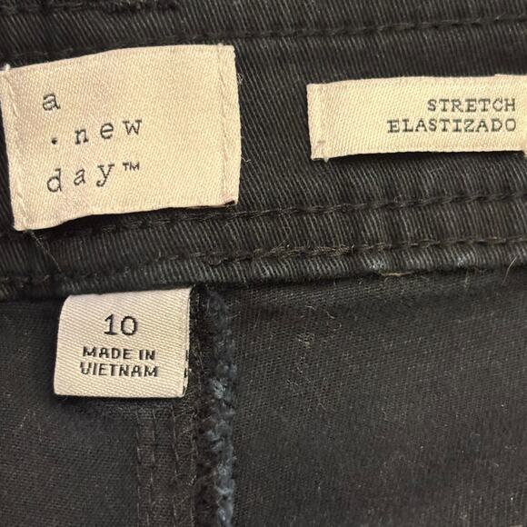 A New Day Stretch Elastizado Pants Black Size 10 - Picture 3 of 4